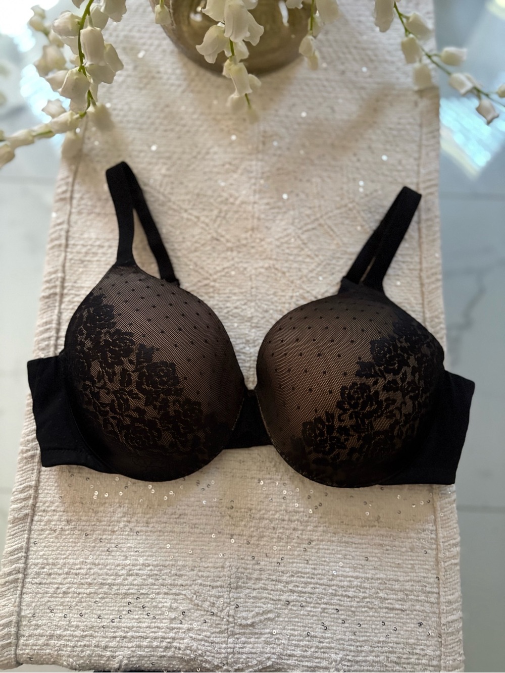 Soma Stunning Support Full Coverage Underwire Bra Size 38D Black